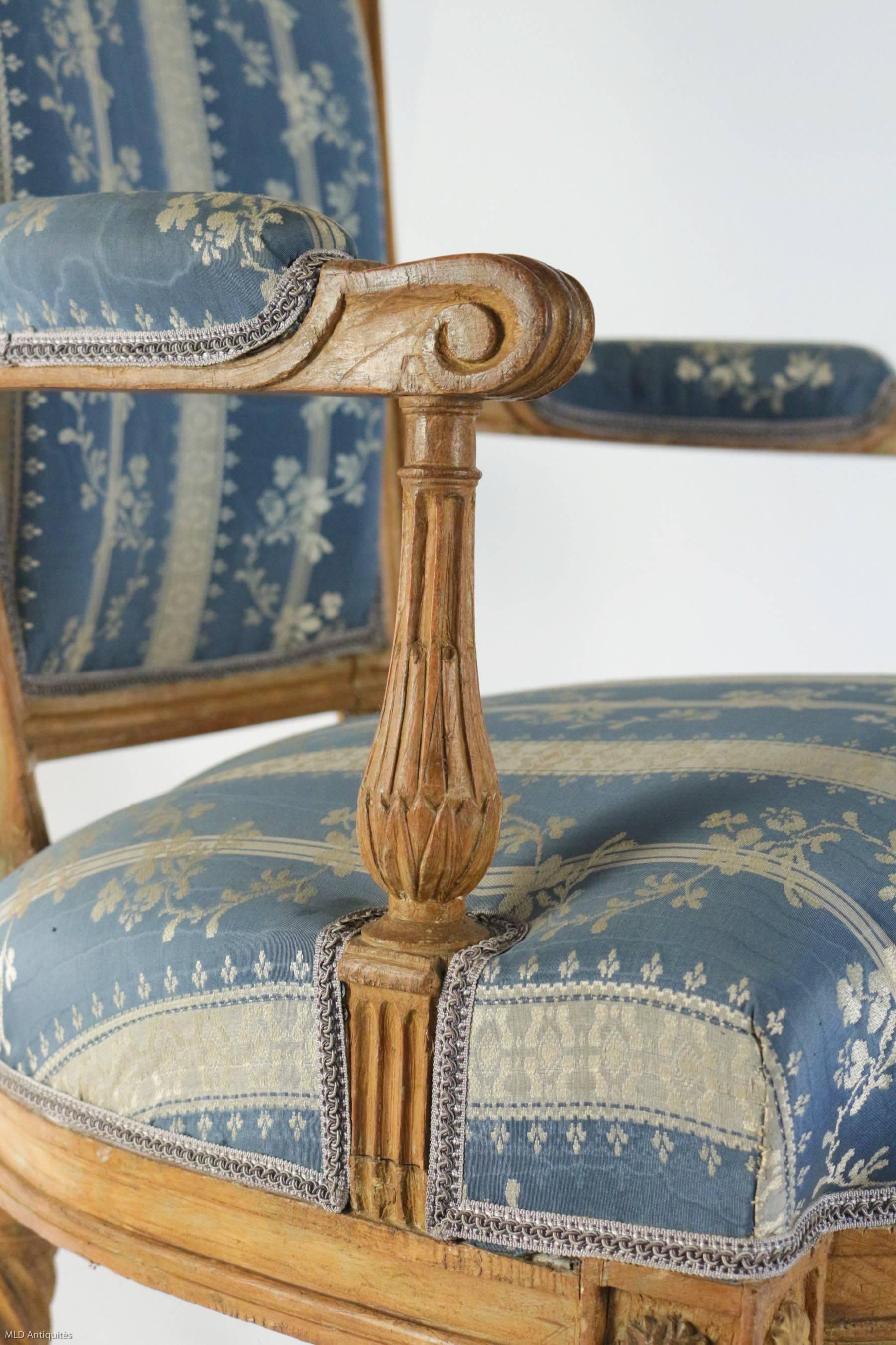 French Directoire Period Set of Four Armchairs Attributed to Georges Jacob 1