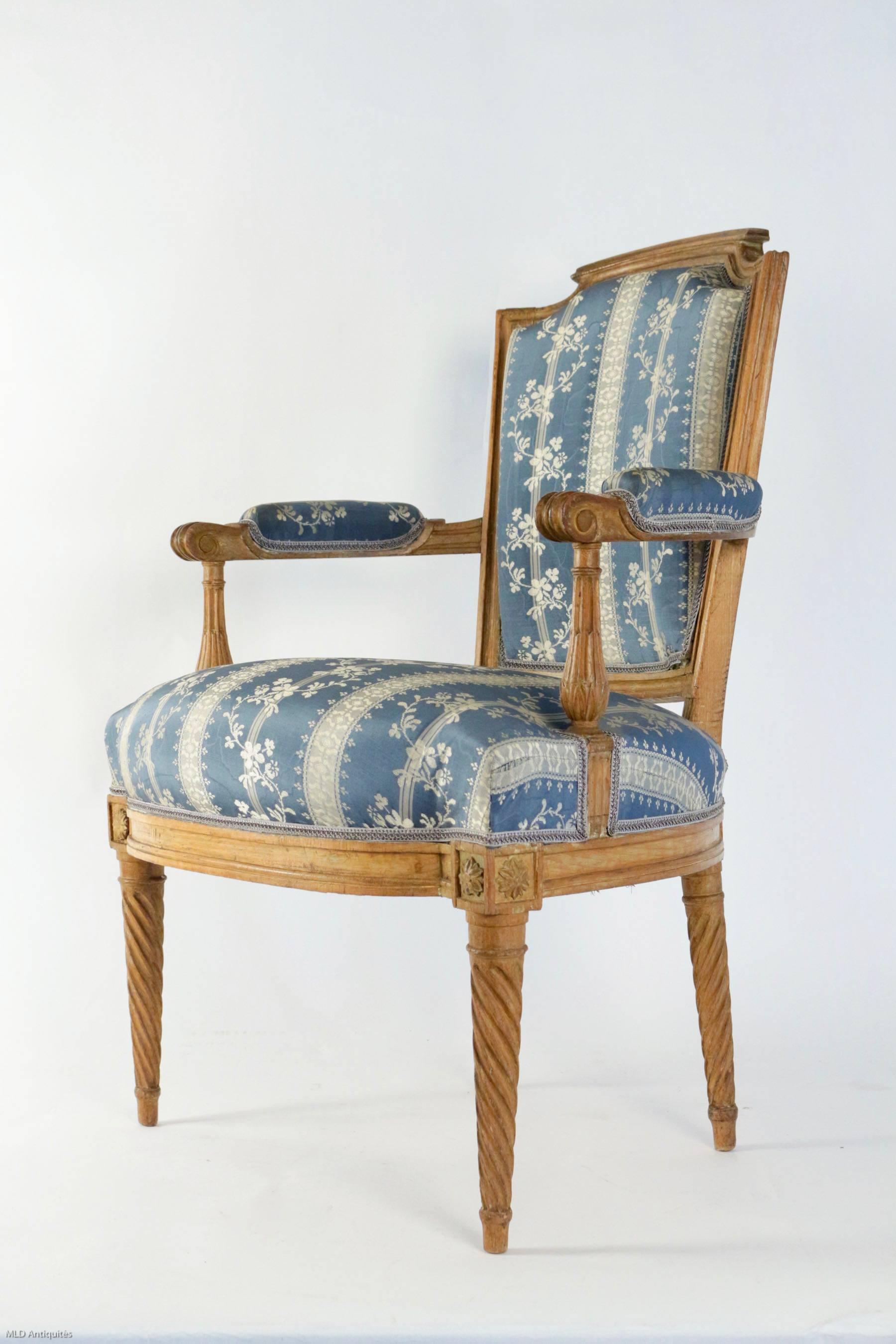 French Directoire Period Set of Four Armchairs Attributed to Georges Jacob 3
