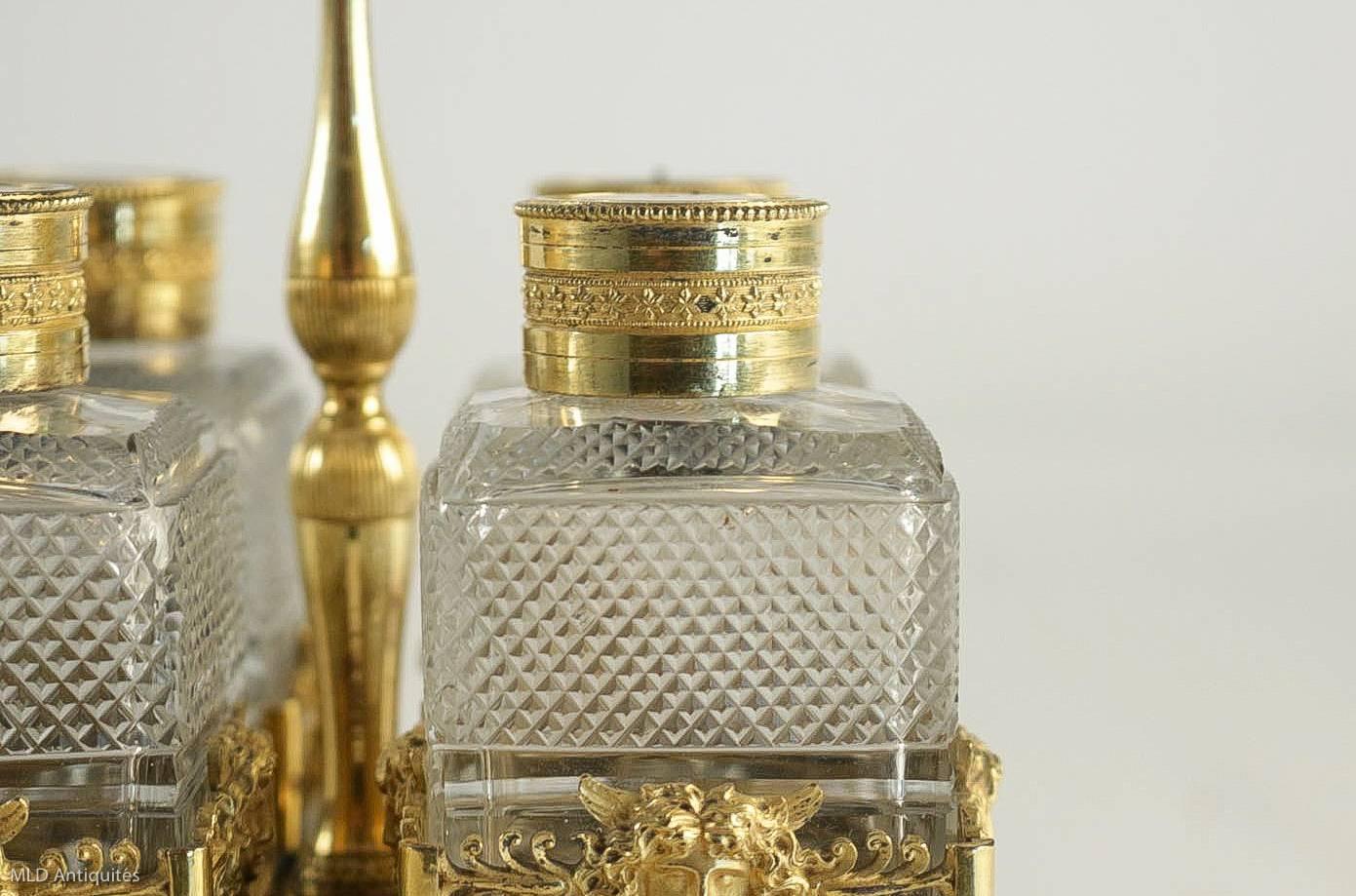 Crystal French Empire Period Fragrances Necessary Attributed to Ravrio, circa 1805-1810
