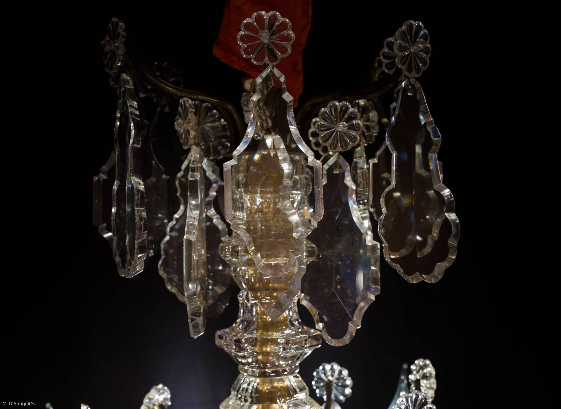 Louis XIV Mid-19th Century Ormolu and Crystal Chandelier by Cristalleries Baccarat, 1860
