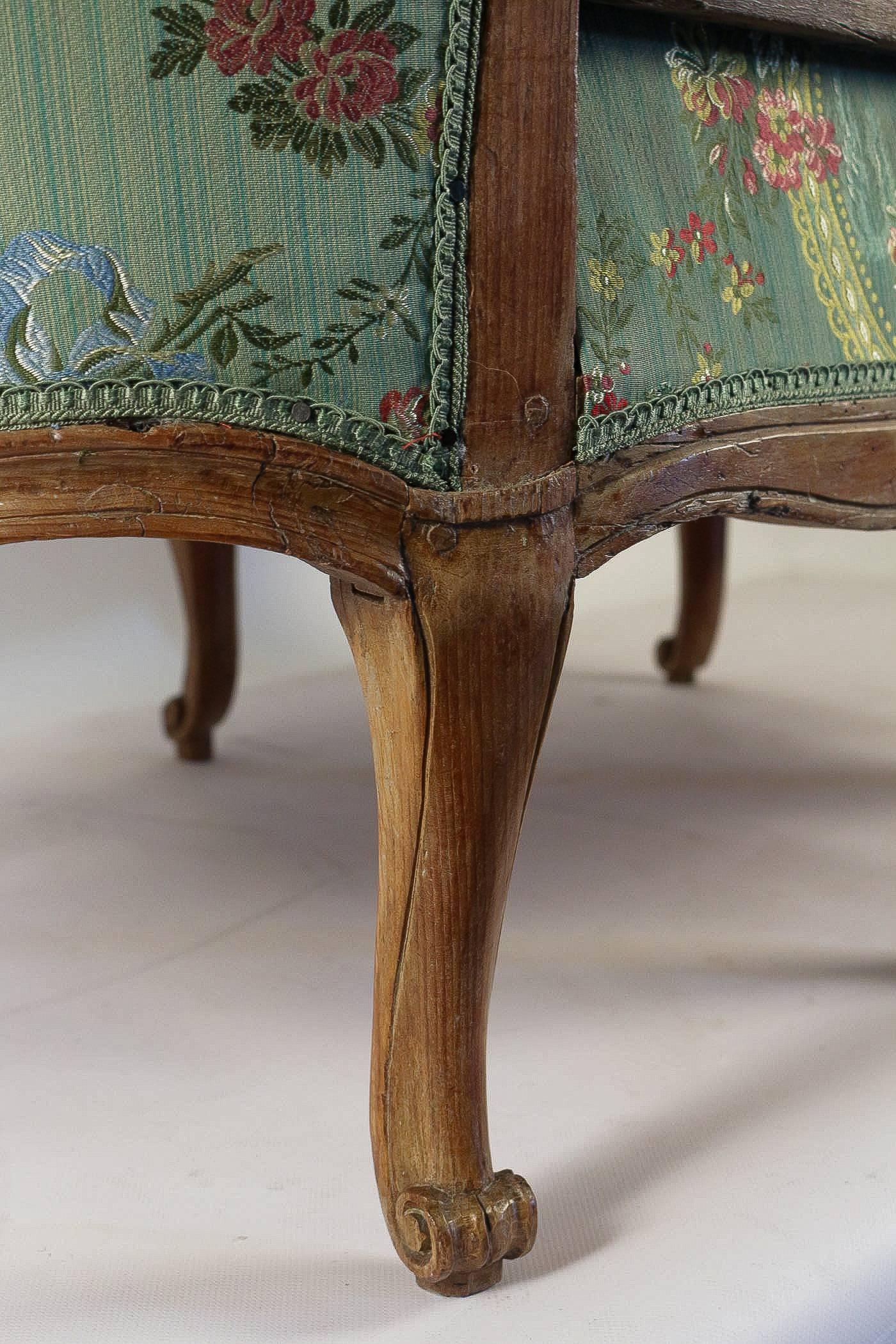 French Louis XV Period, Hand-Carved Fruitwood 