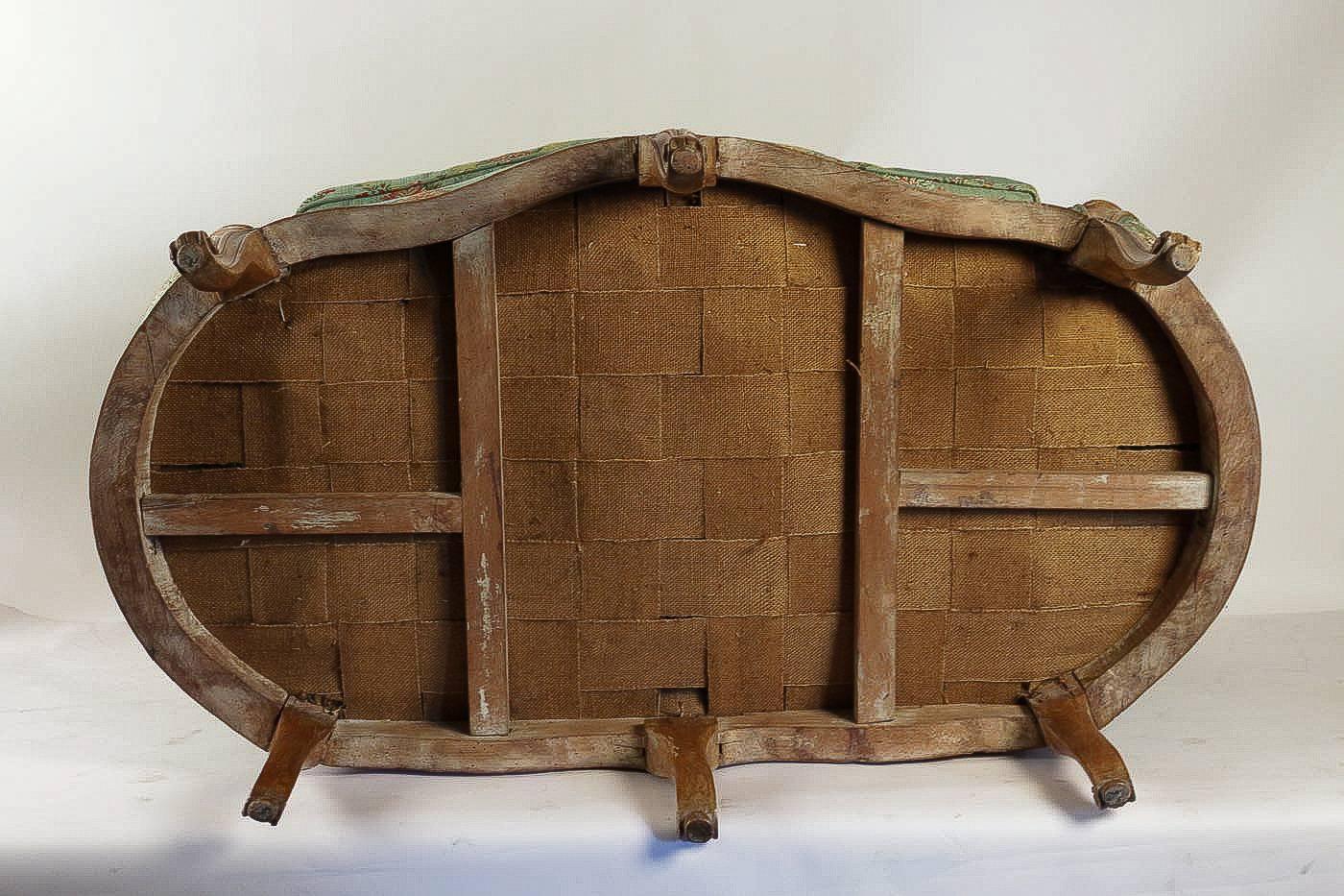 French Louis XV Period, Hand-Carved Fruitwood 