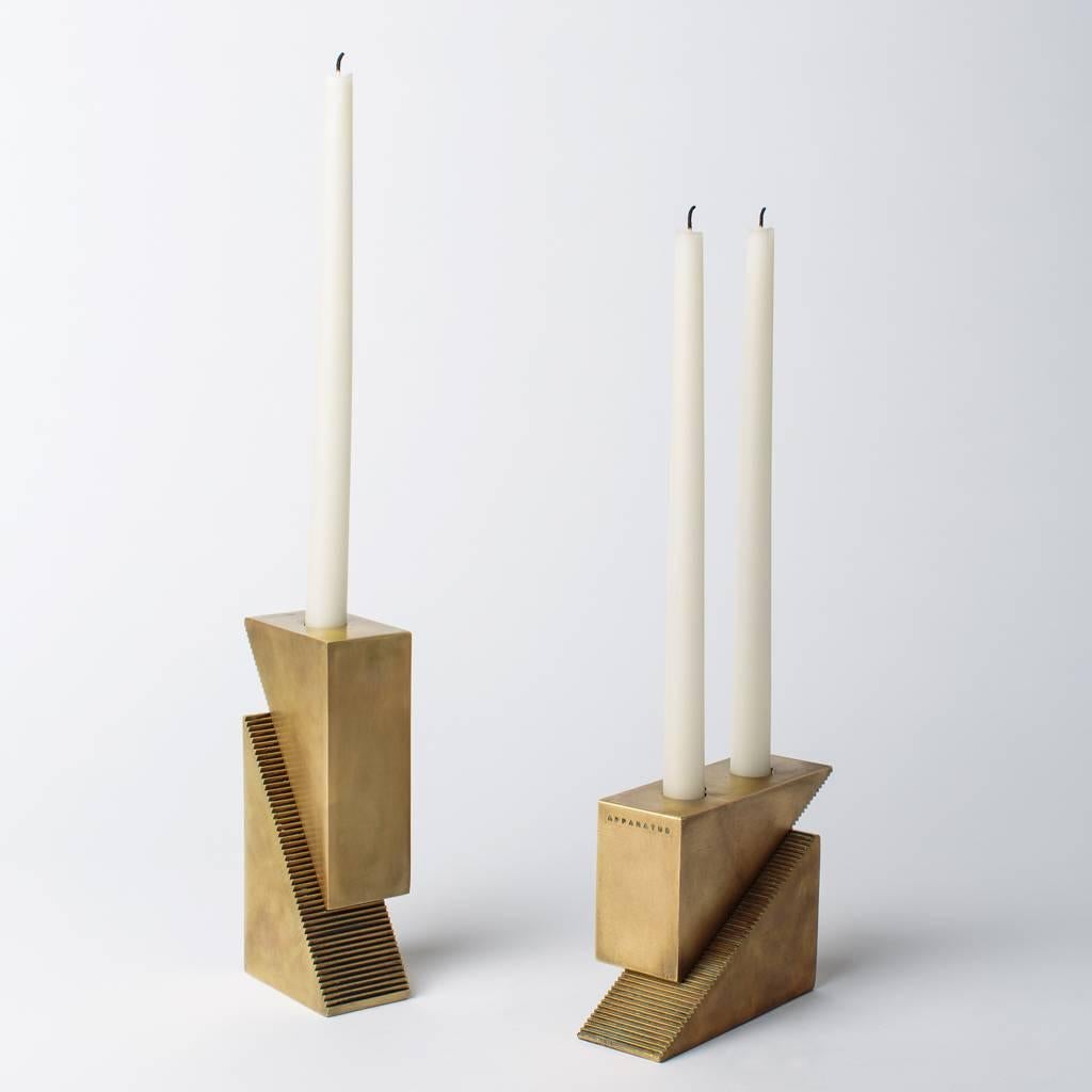Patinated Candle Blocks by APPARATUS For Sale