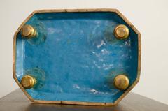 Chinese Hardstone Inlaid Cloisonne Enameled Gilt Metal Casket