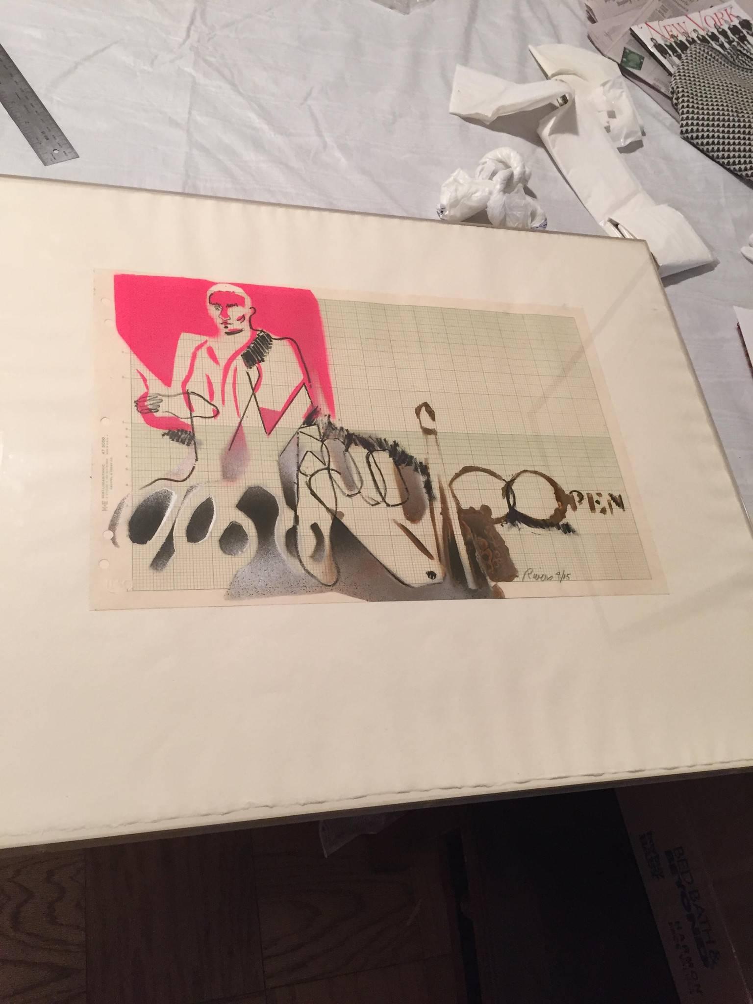 Larry Rivers, “Drawing Announcement”, 1966, Lithograph, Signed For Sale 3