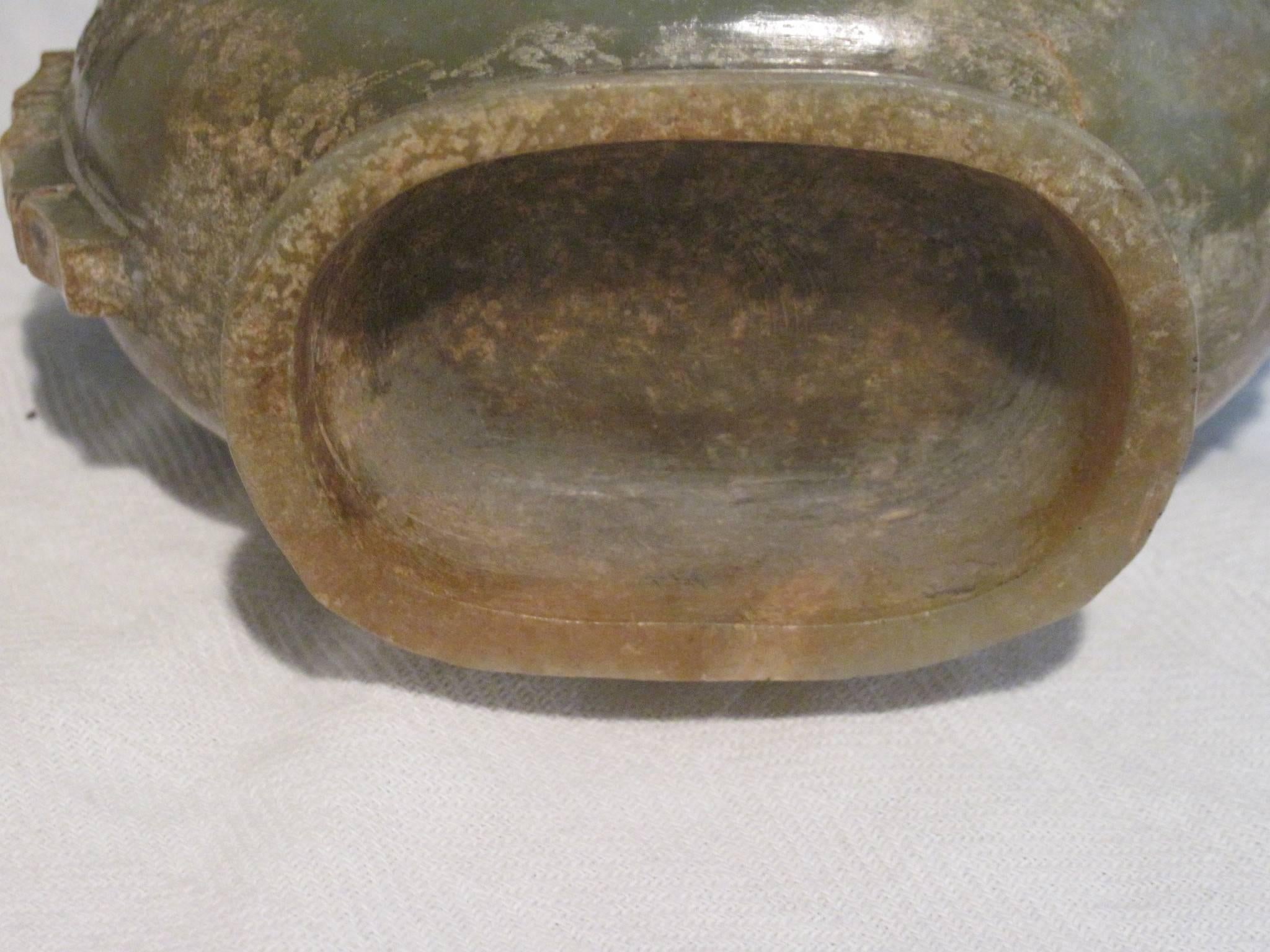 Other Chinese Nephrite Jade Archaistic Covered Vase, Qing Dynasty