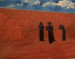 Peter Max, The Wailing Wall, 1989, Oil on Canvas, Signed Painting