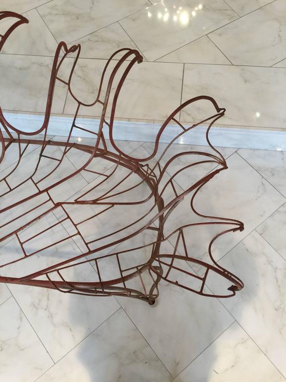Tony Duquette, Painted Wrought Steel Bench, 1960s For Sale at 1stDibs