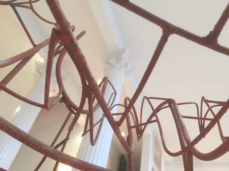 Tony Duquette, Painted Wrought Steel Bench, 1960s For Sale at 1stDibs