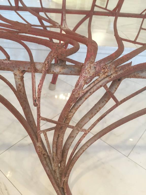 Tony Duquette, Painted Wrought Steel Bench, 1960s For Sale at 1stDibs