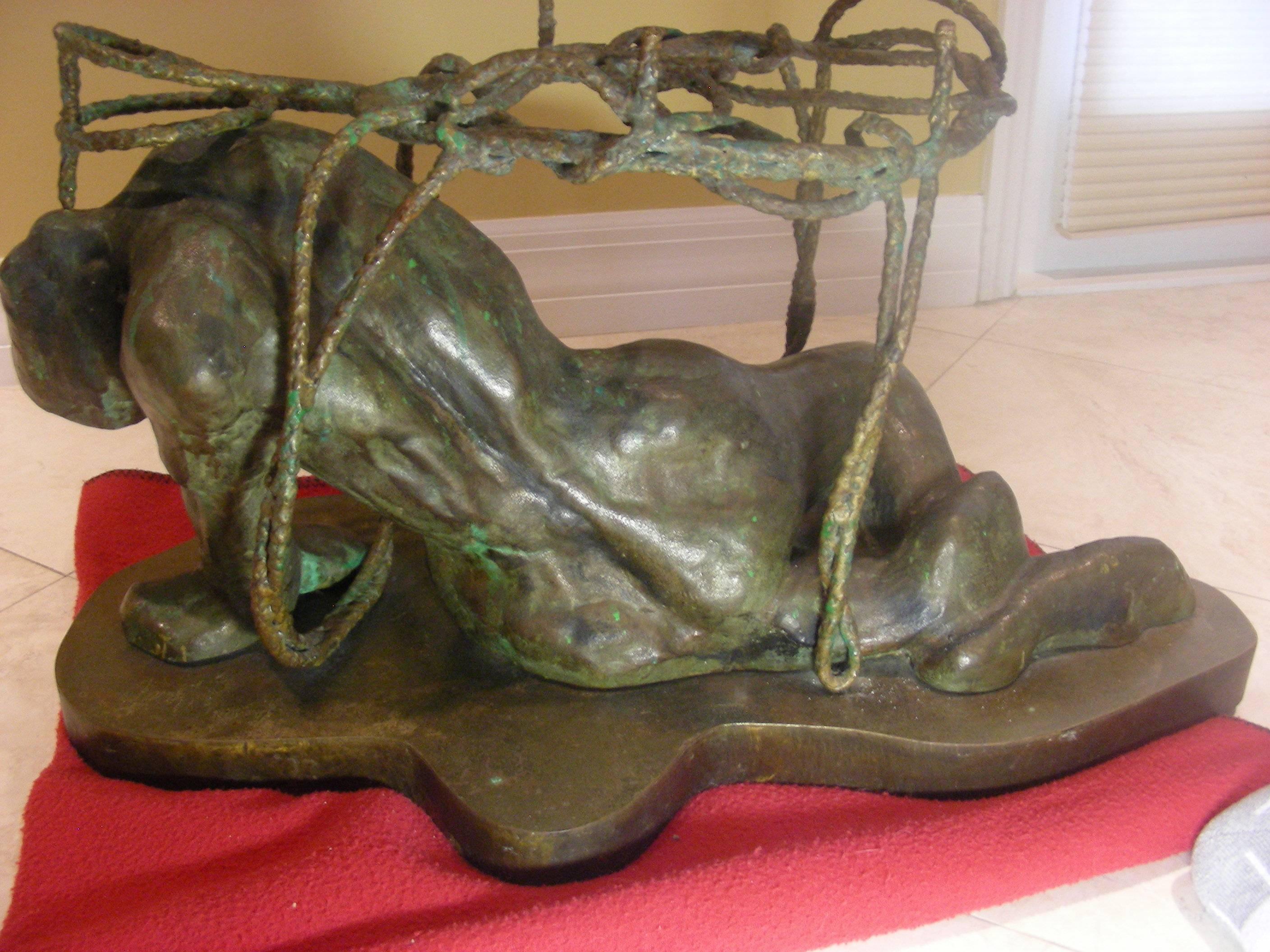 Cast Philip and Kelvin LaVerne, Persephone Enslaved Bronze Coffee Table, circa 1969 For Sale