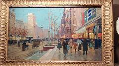 Edouard CortèS, Place St. Denis, circa 1935, Gouache on Paper, Signed