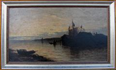 Frank Knox Morton Rehn "Evening on Gloucester Bay, " Oil on Canvas