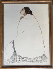 R.C. Gorman, Woman From Canyon de Chelly 'State II', 1978, Lithograph, Signed