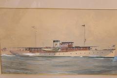Gouache of a Private New York Yacht Club Yacht by A. T. Merrick