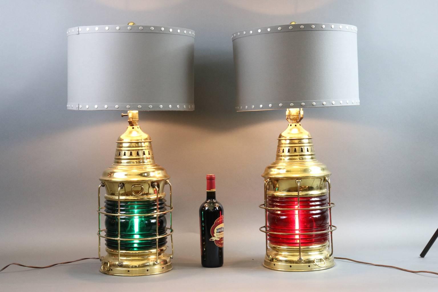 Port and Starboard Table Lamps In Excellent Condition In Norwell, MA