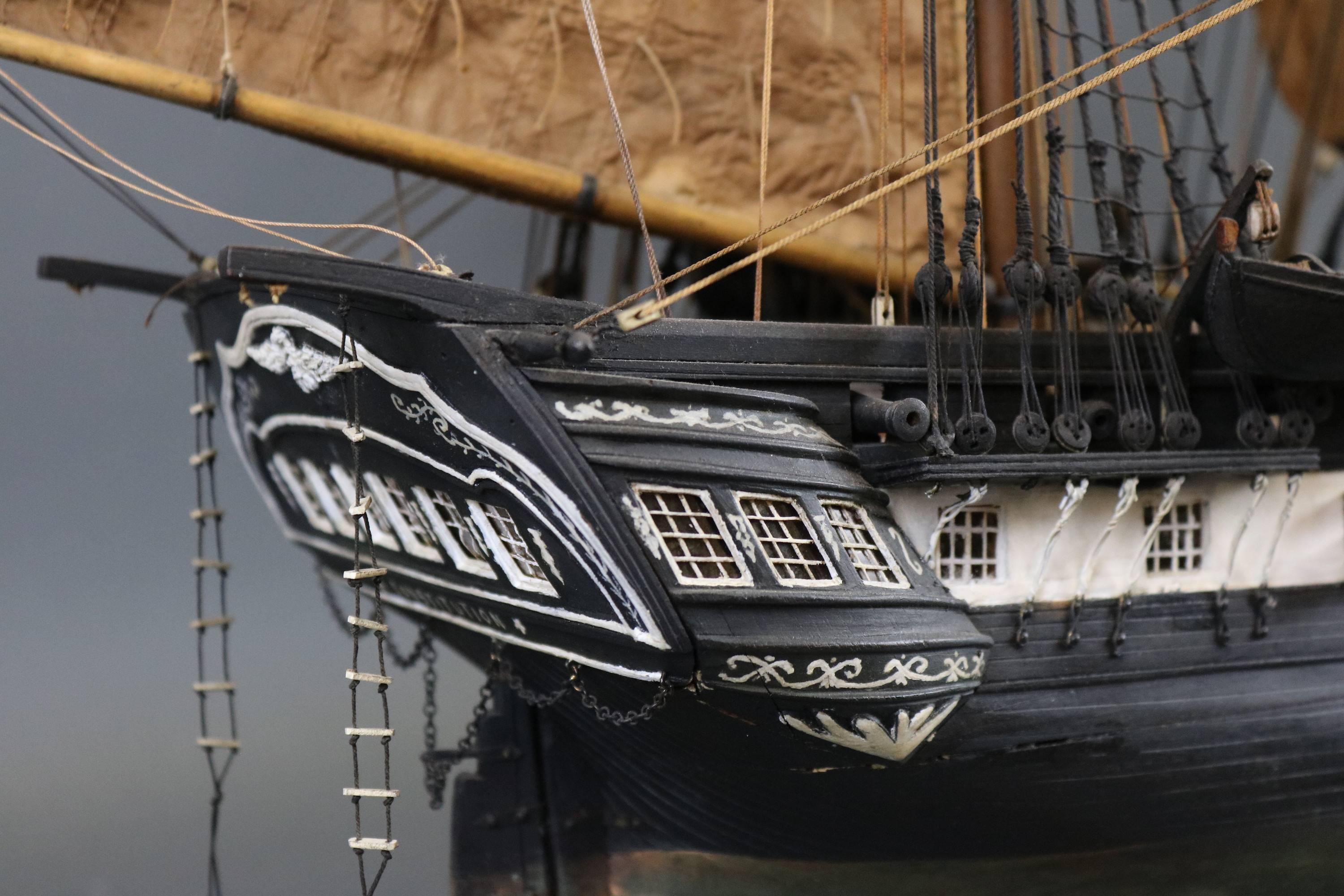 Antique Model of the USS Constitution In Good Condition In Norwell, MA