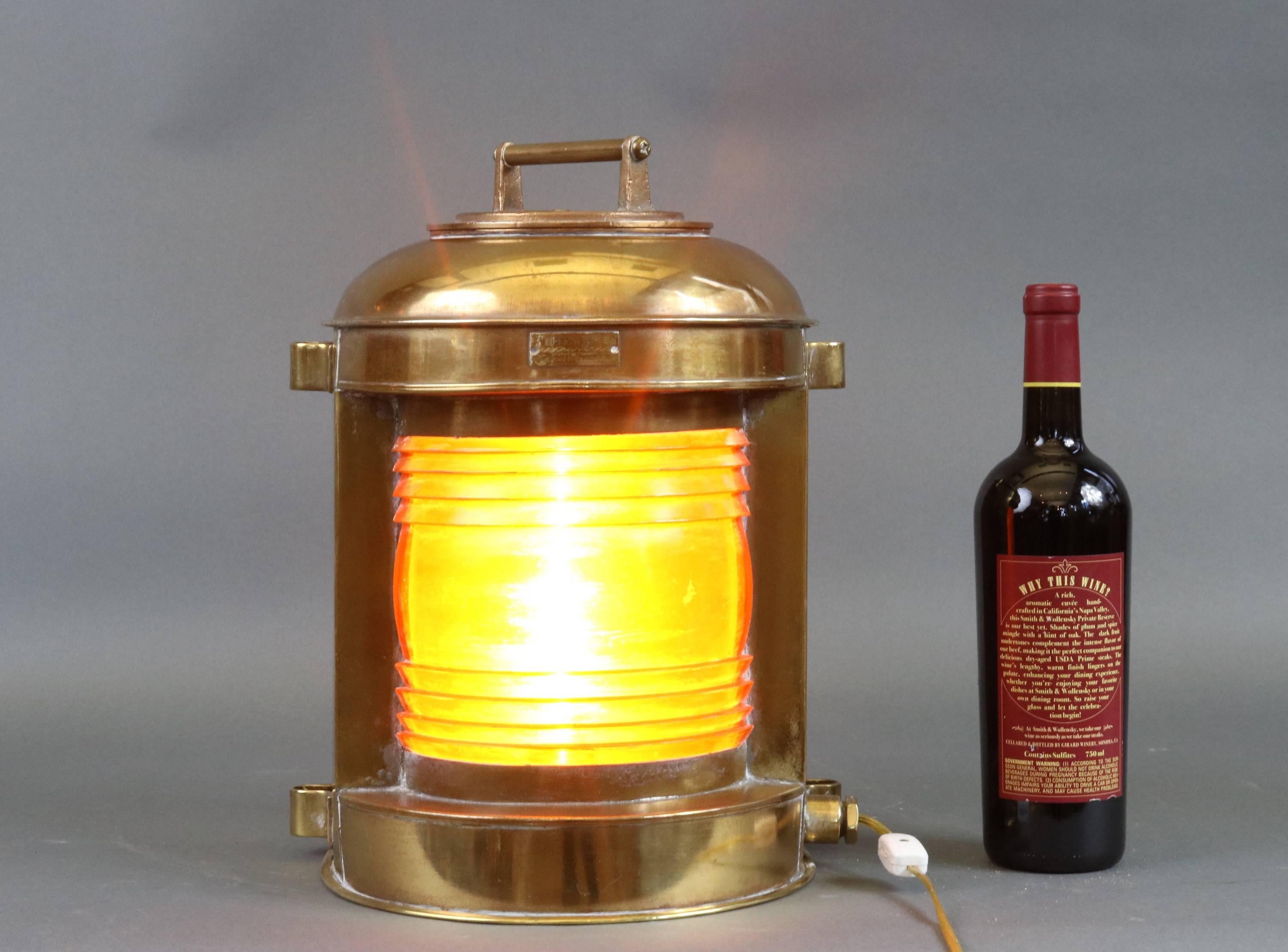 20th Century Brass Masthead Lantern by Perko For Sale