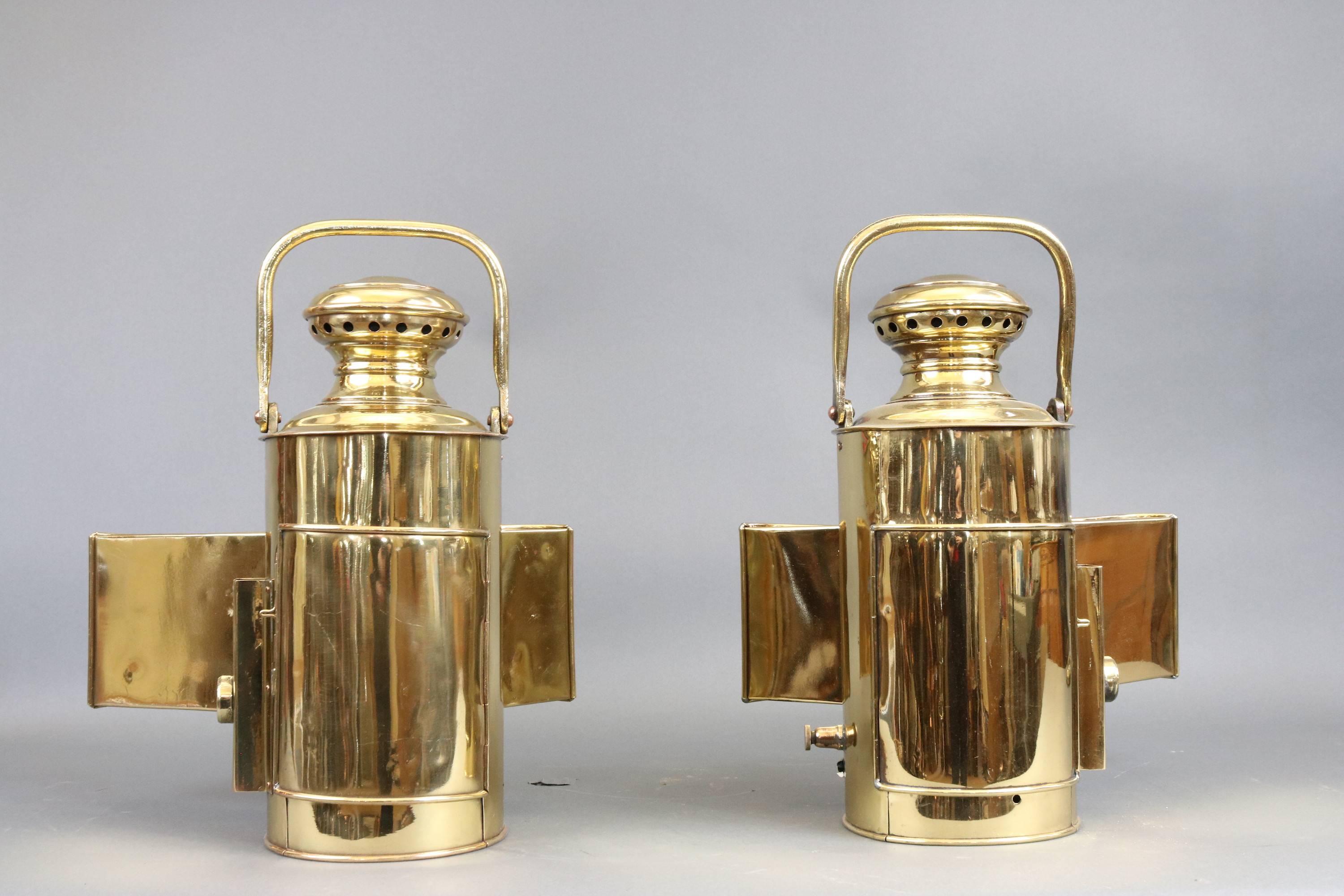 20th Century Port and Starboard Wing Lanterns For Sale