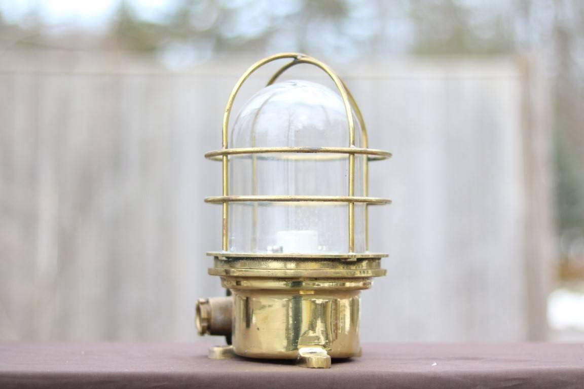 bulkhead light brass