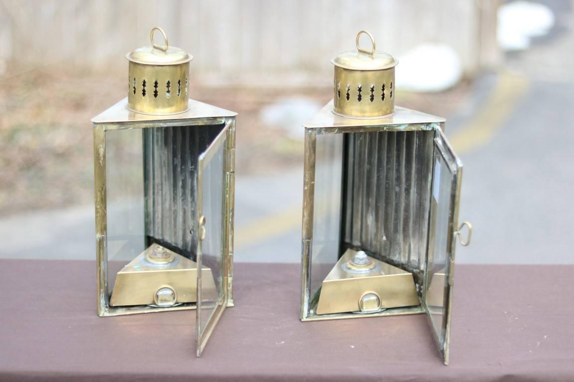 Pair of Antique Cabin Lights 2