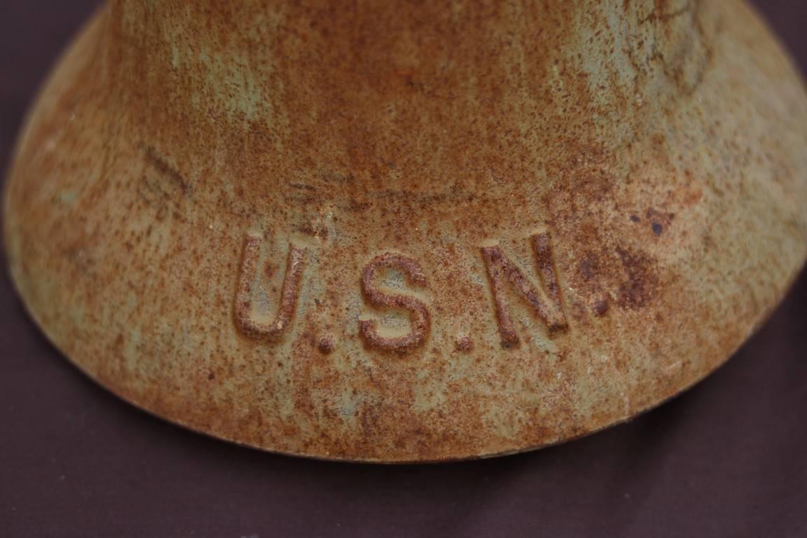 Heavy Ship's Bell by US Navy In Distressed Condition In Norwell, MA