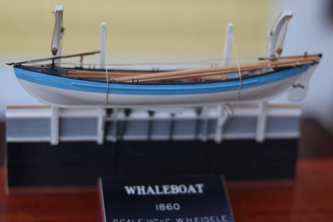 Whaleboat model. Dimensions: 15" L x 6.5" W x 7.5" H.