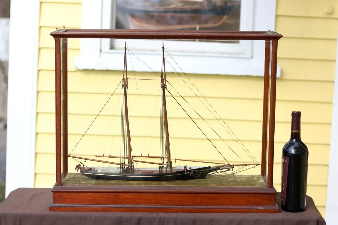 Early Schooner Model Diorama- Florence of Providence For Sale 4