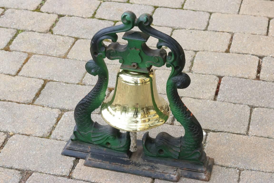 20th Century Brass Bell on Iron Frame