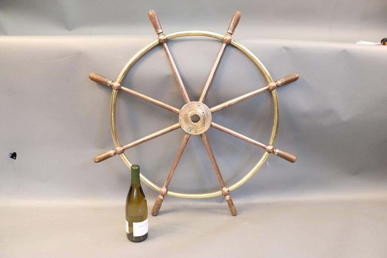 Authentic Brass Wheel In Good Condition In Norwell, MA