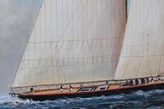 Oil on Canvas Two-Masted Schooner