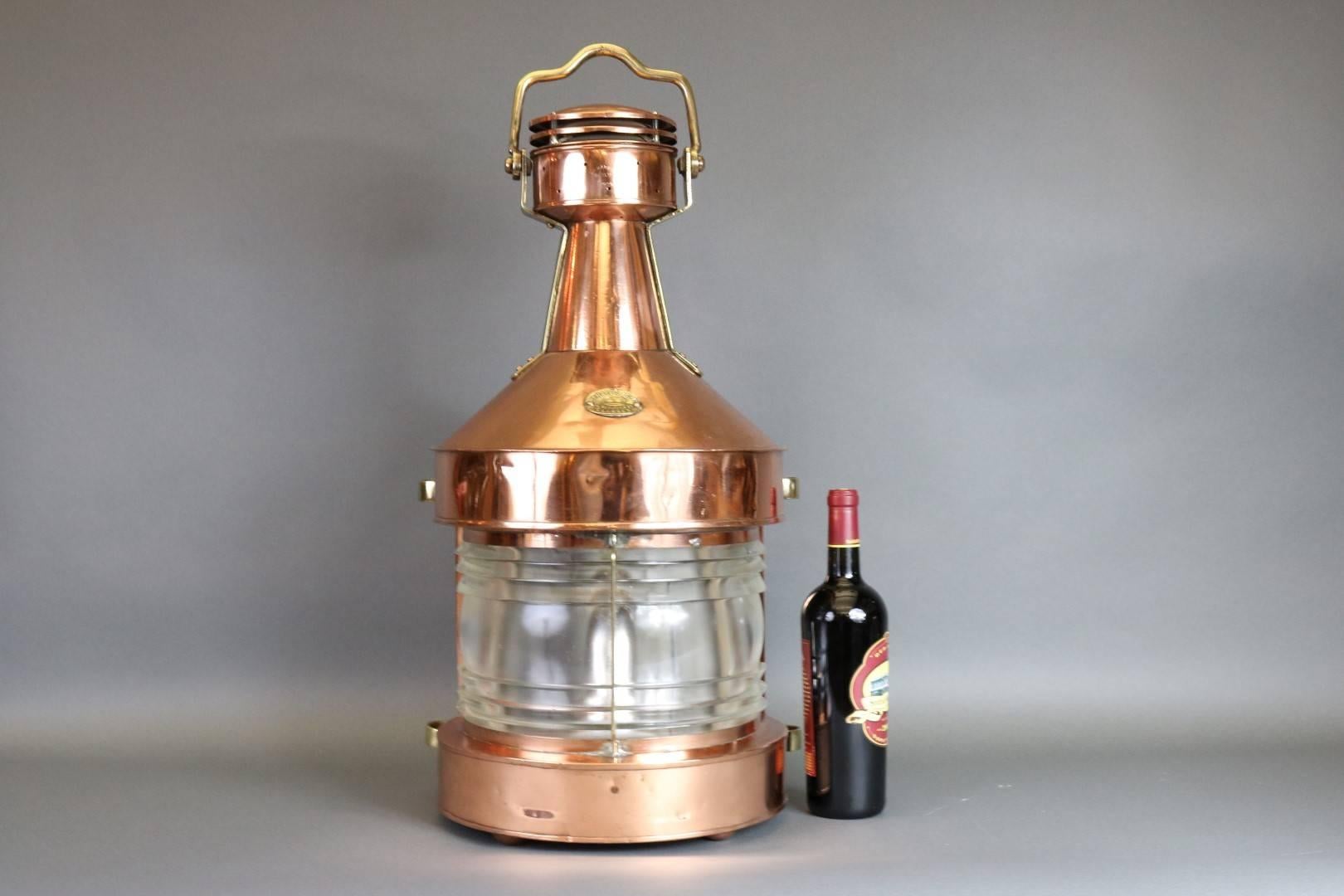 Massive Copper Ship's Masthead Lantern For Sale 1