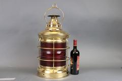 Large Solid Brass Ship's Lantern