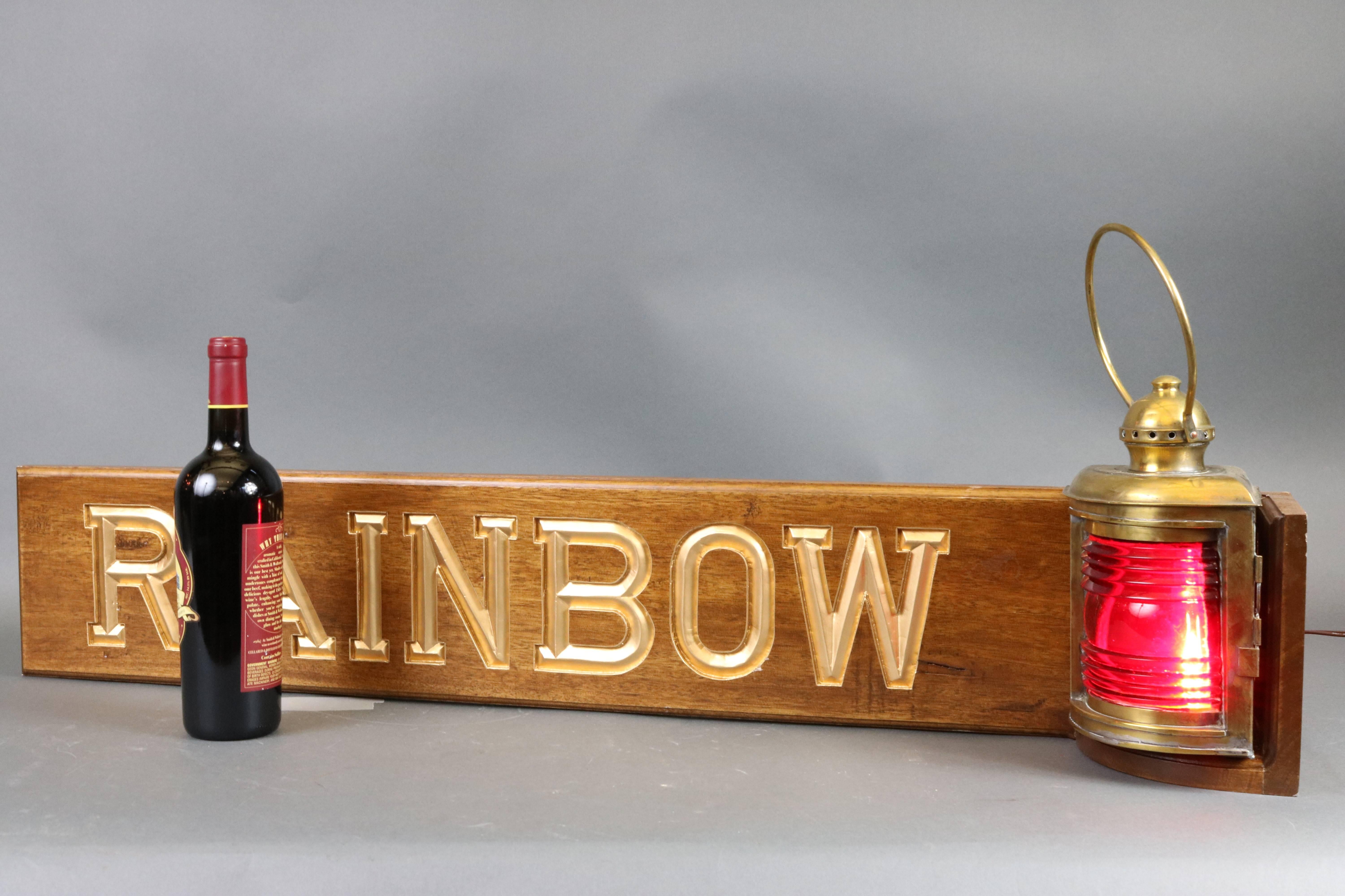 Mahogany Nameboard Rainbow For Sale 1