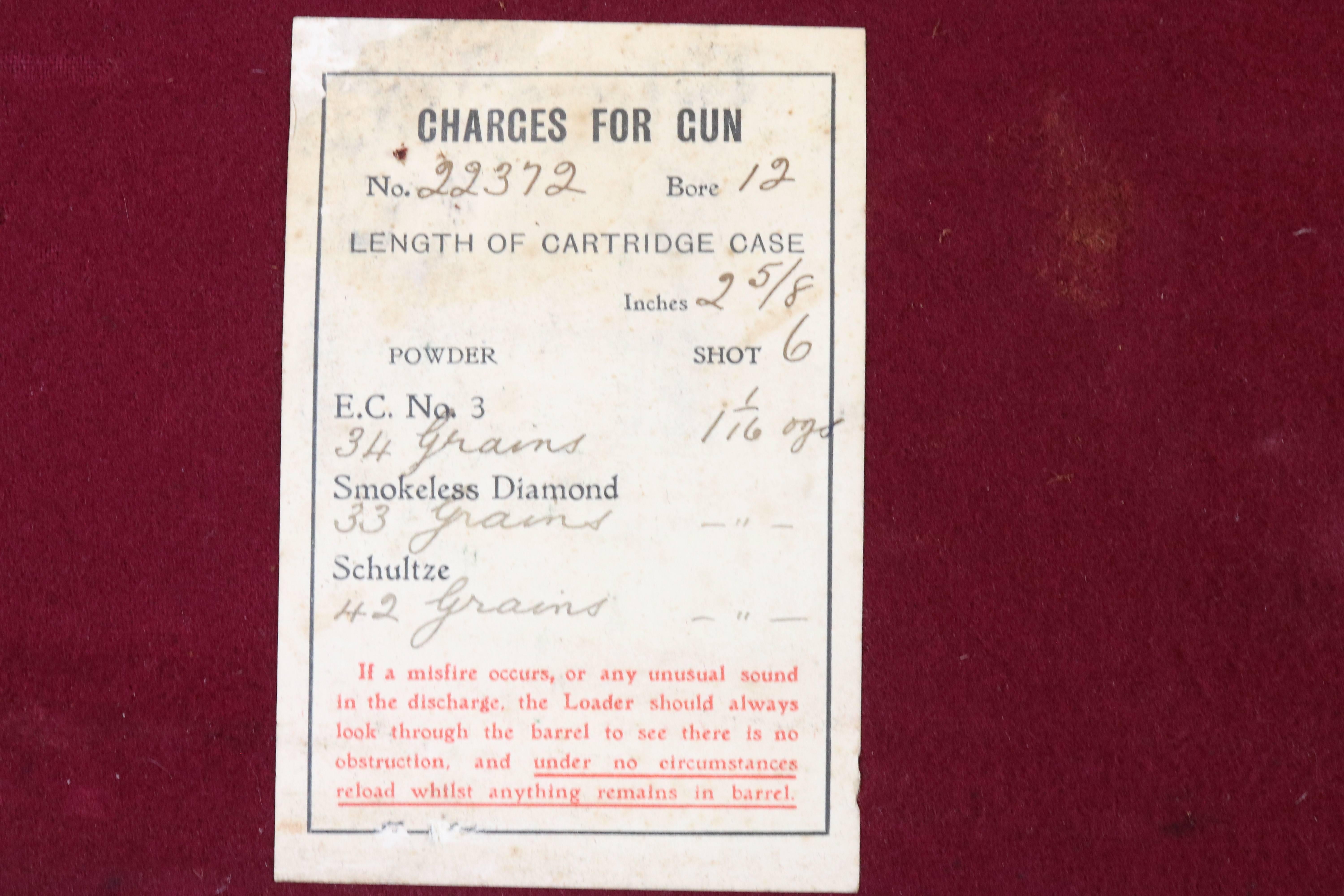 Coffret de fusil de chasse William H. Vanderbilt Jr Bon état - En vente à Norwell, MA