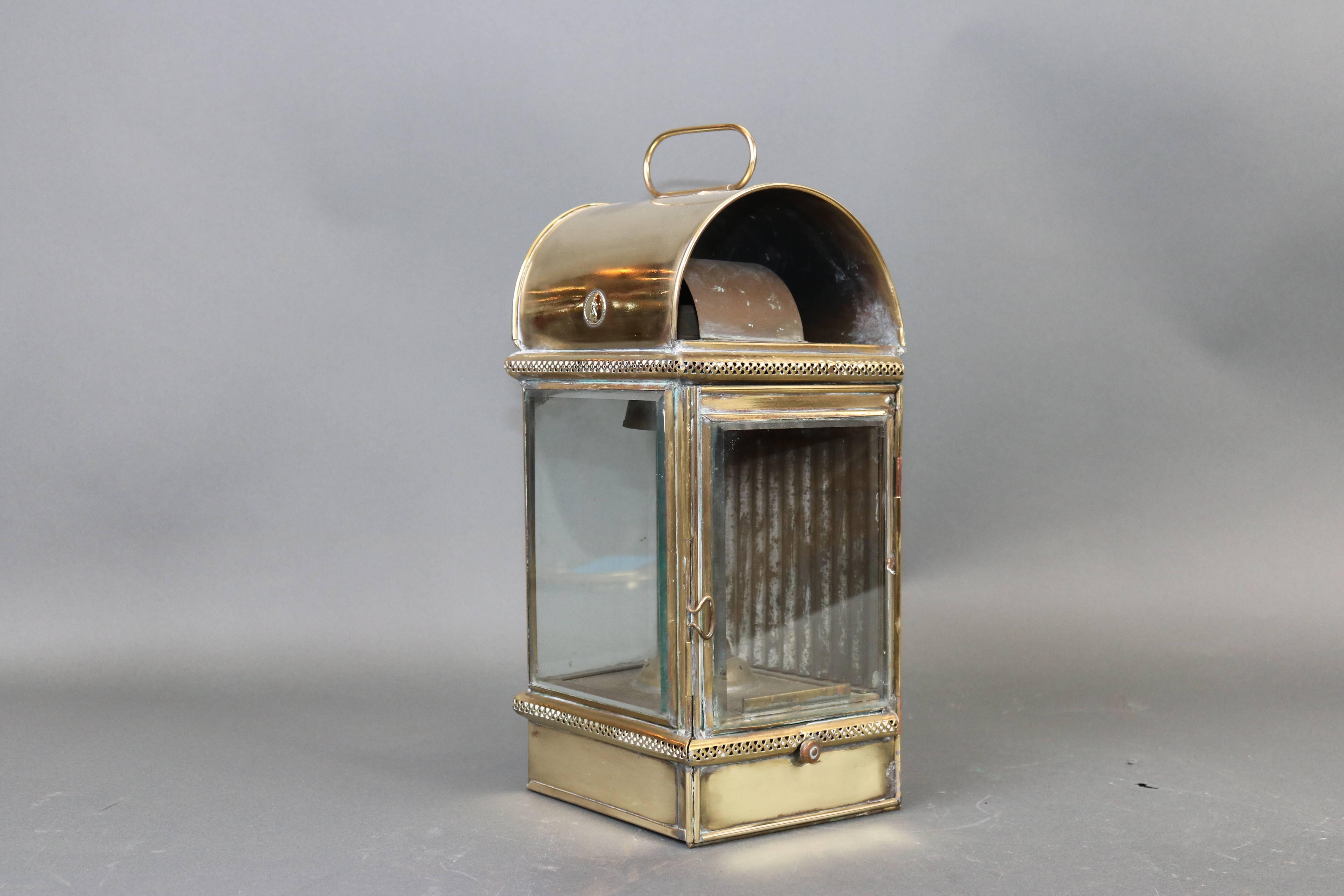 20th Century Solid Brass Yacht Cabin Lantern For Sale