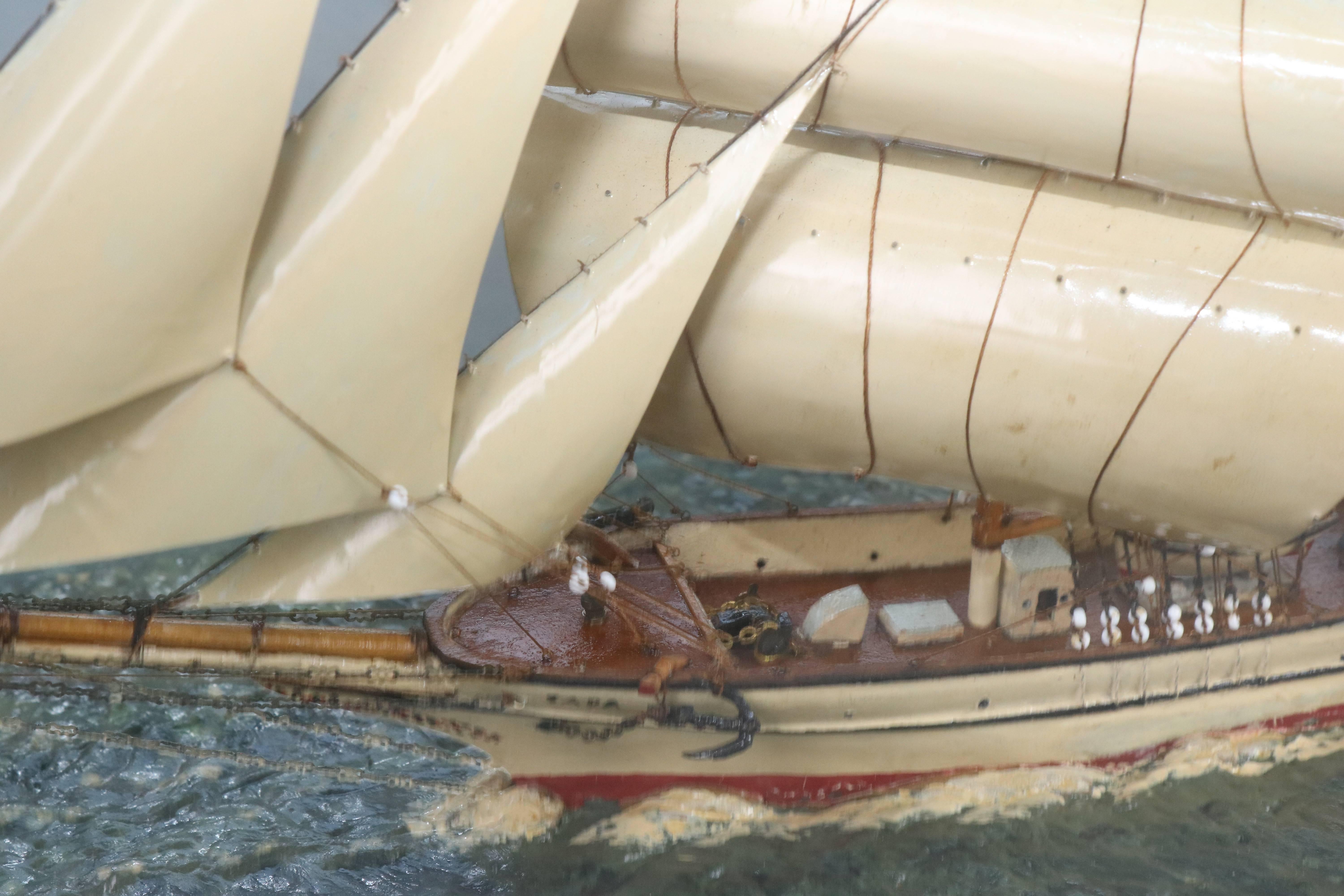 Fine Diorama of the Windjammer Sarah In Good Condition In Norwell, MA