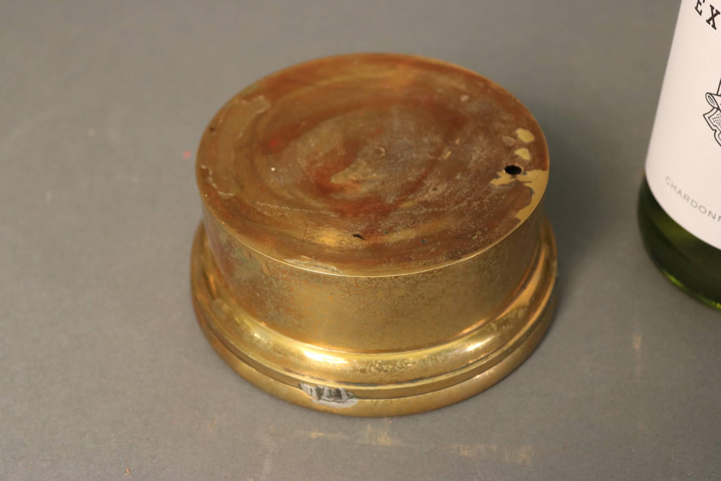20th Century 19th Century Barometer in Brass Case