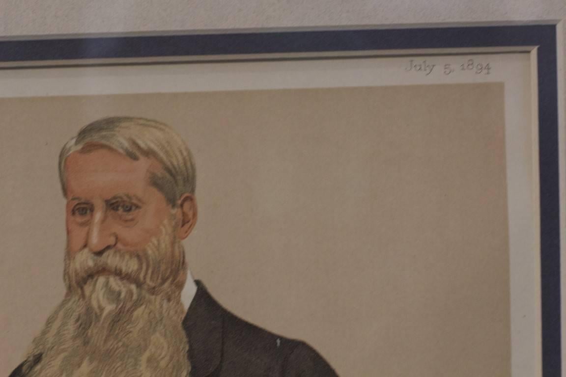 Original 1894 Vanity Fair Print In Good Condition In Norwell, MA