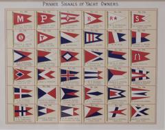 Authentic Framed Print of Yacht Club Flags