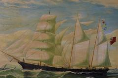 Oil Canvas of Clipper Ship