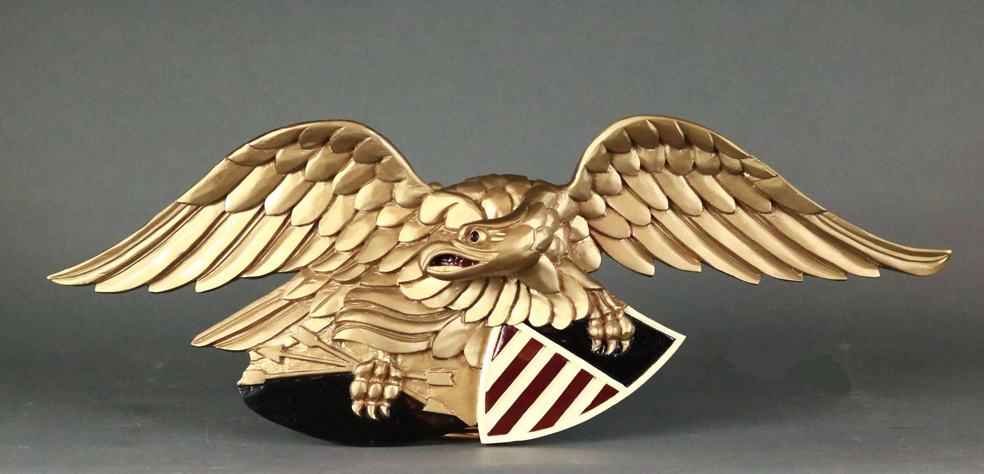Wood Carved Eagle Louisburg Artistic Carving Co. Style