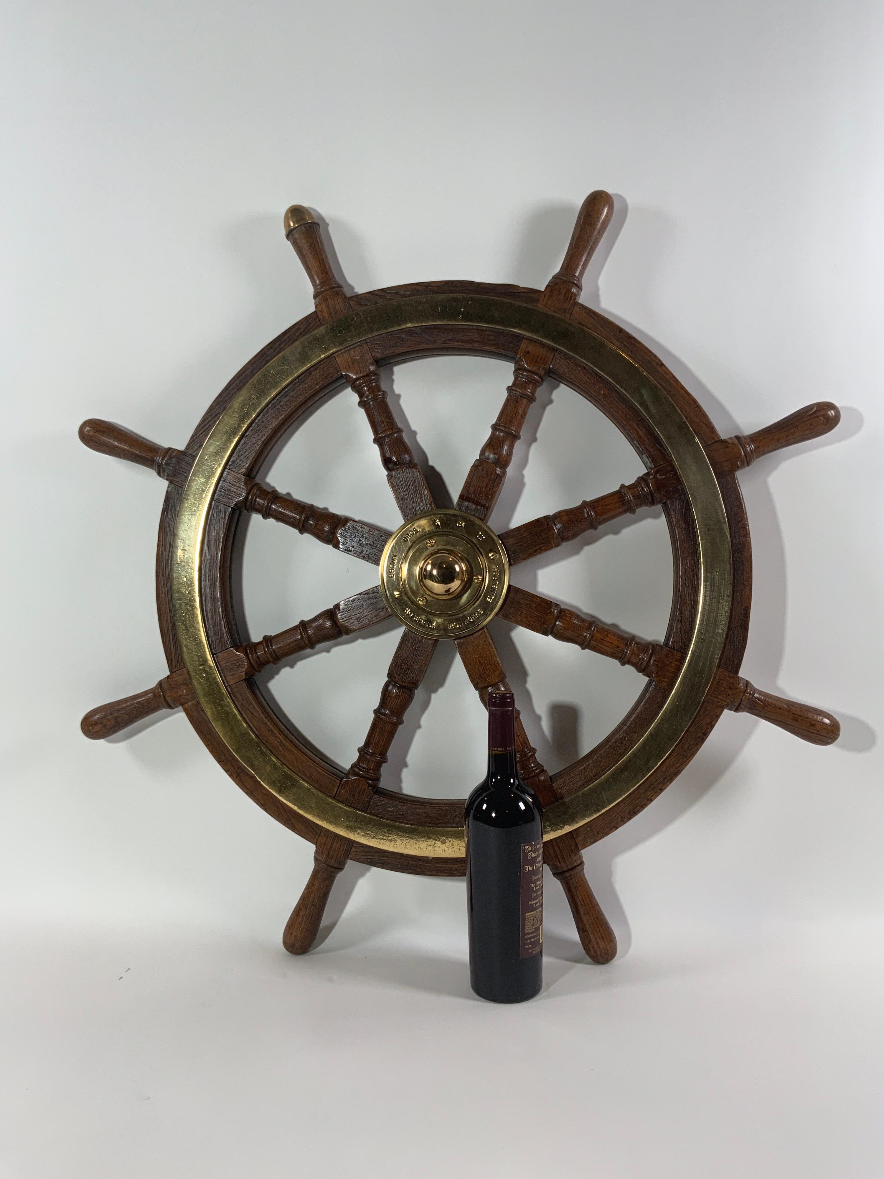 Early 20th Century Eight Spoke Ship's Wheel
