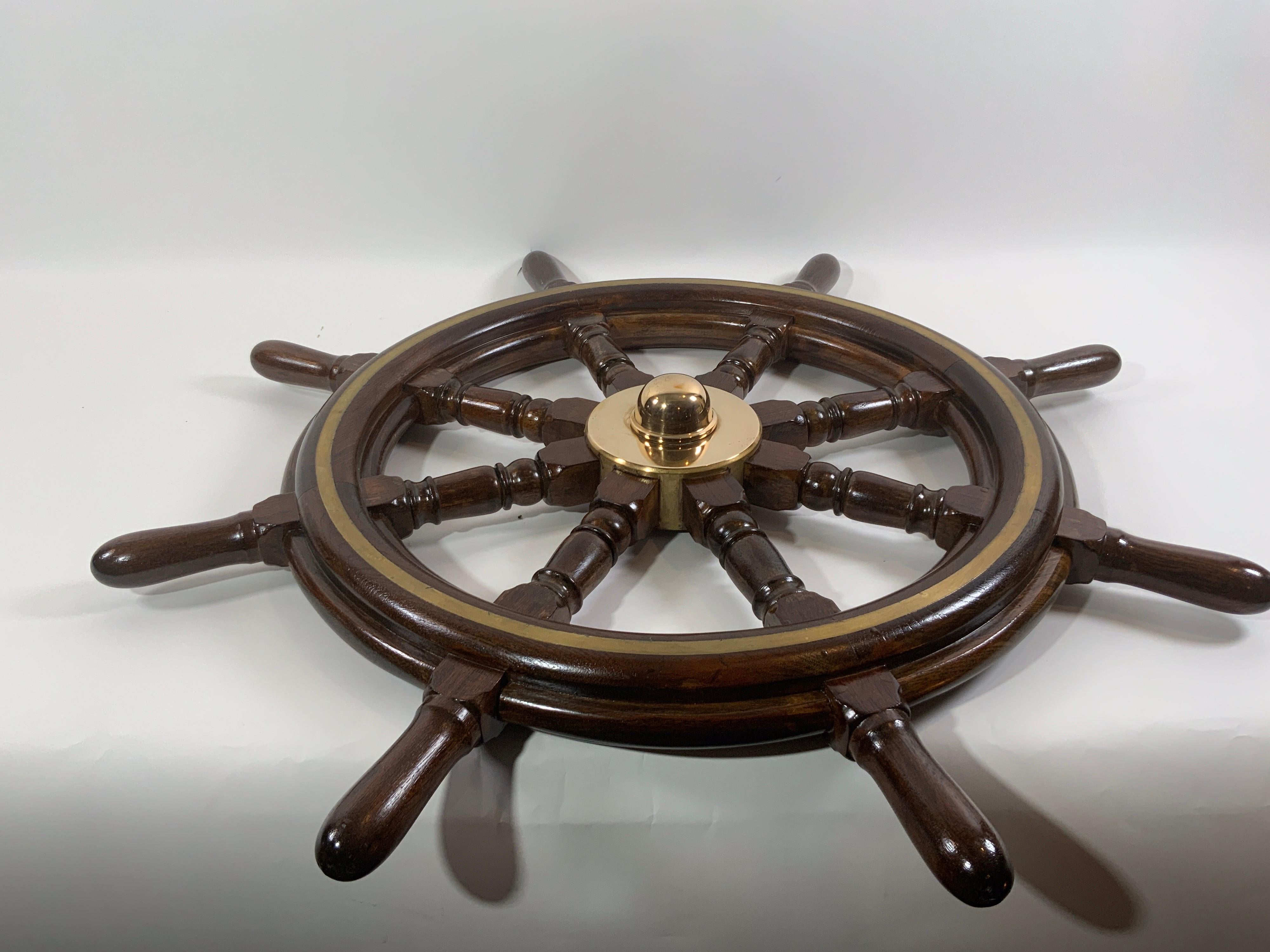 Authentic Eight-Spoke Ship's Wheel For Sale 1