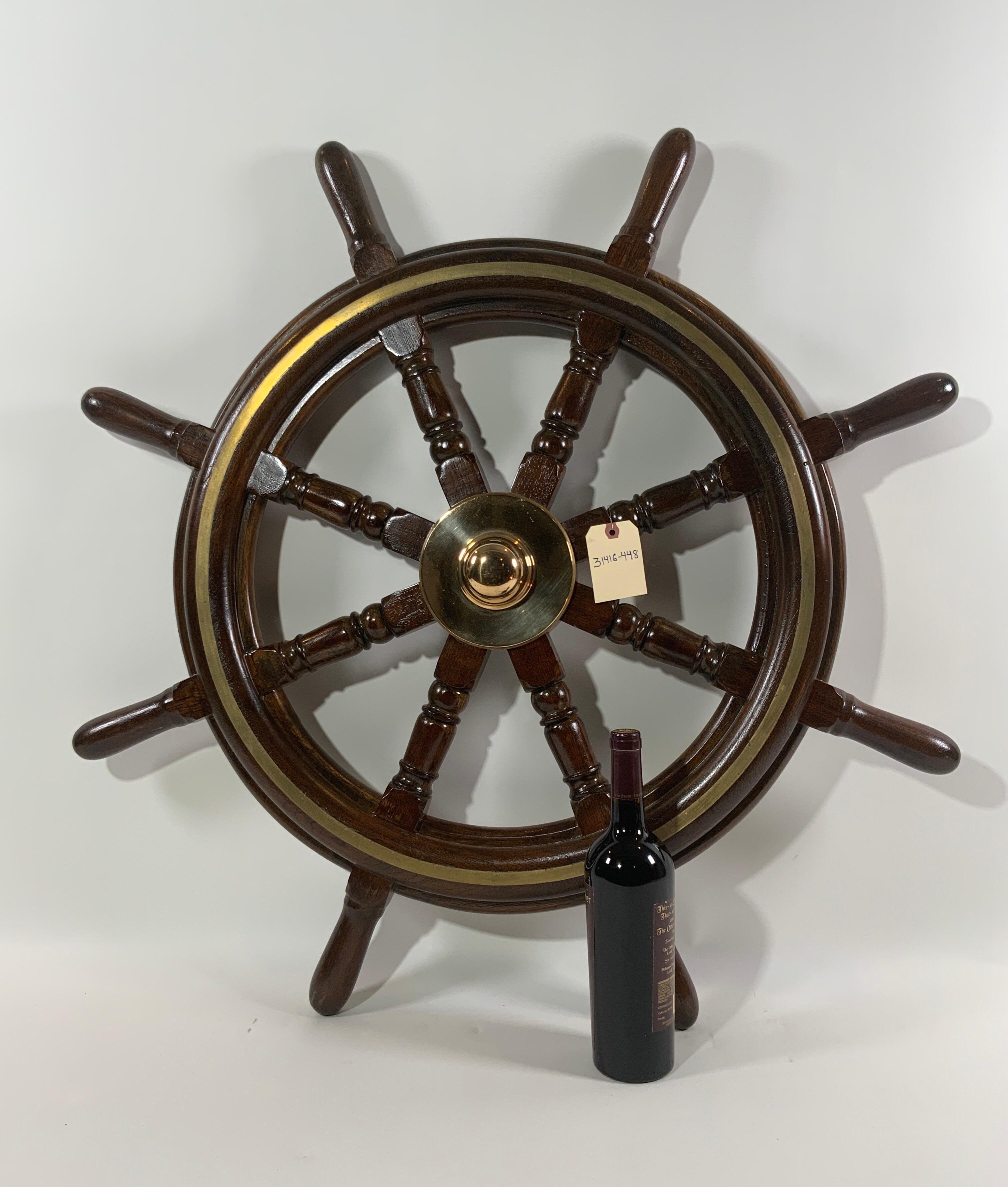 Authentic Eight-Spoke Ship's Wheel For Sale 6