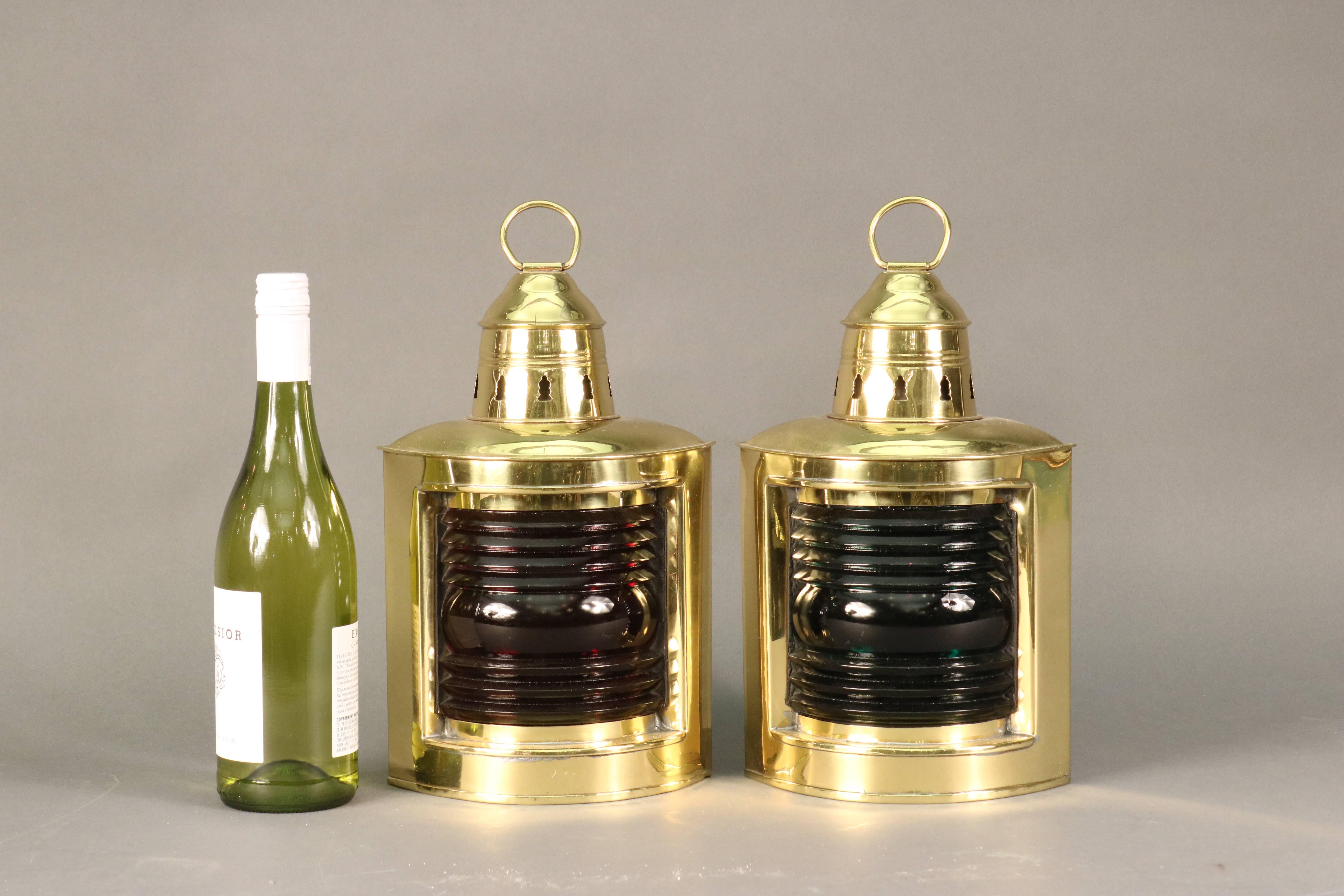 20th Century Port and Starboard Lanterns For Sale