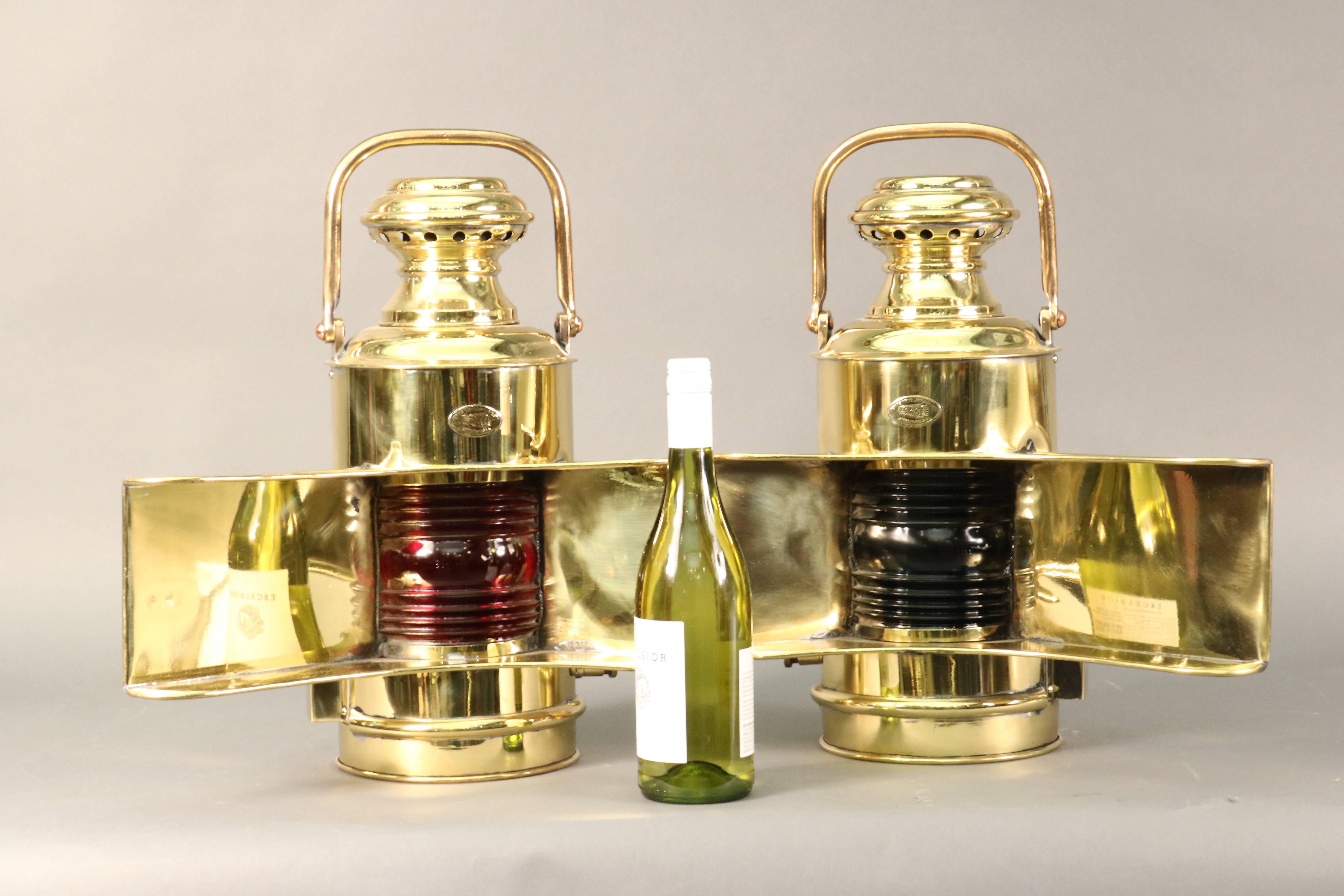 20th Century Port and Starboard Wing Lanterns For Sale
