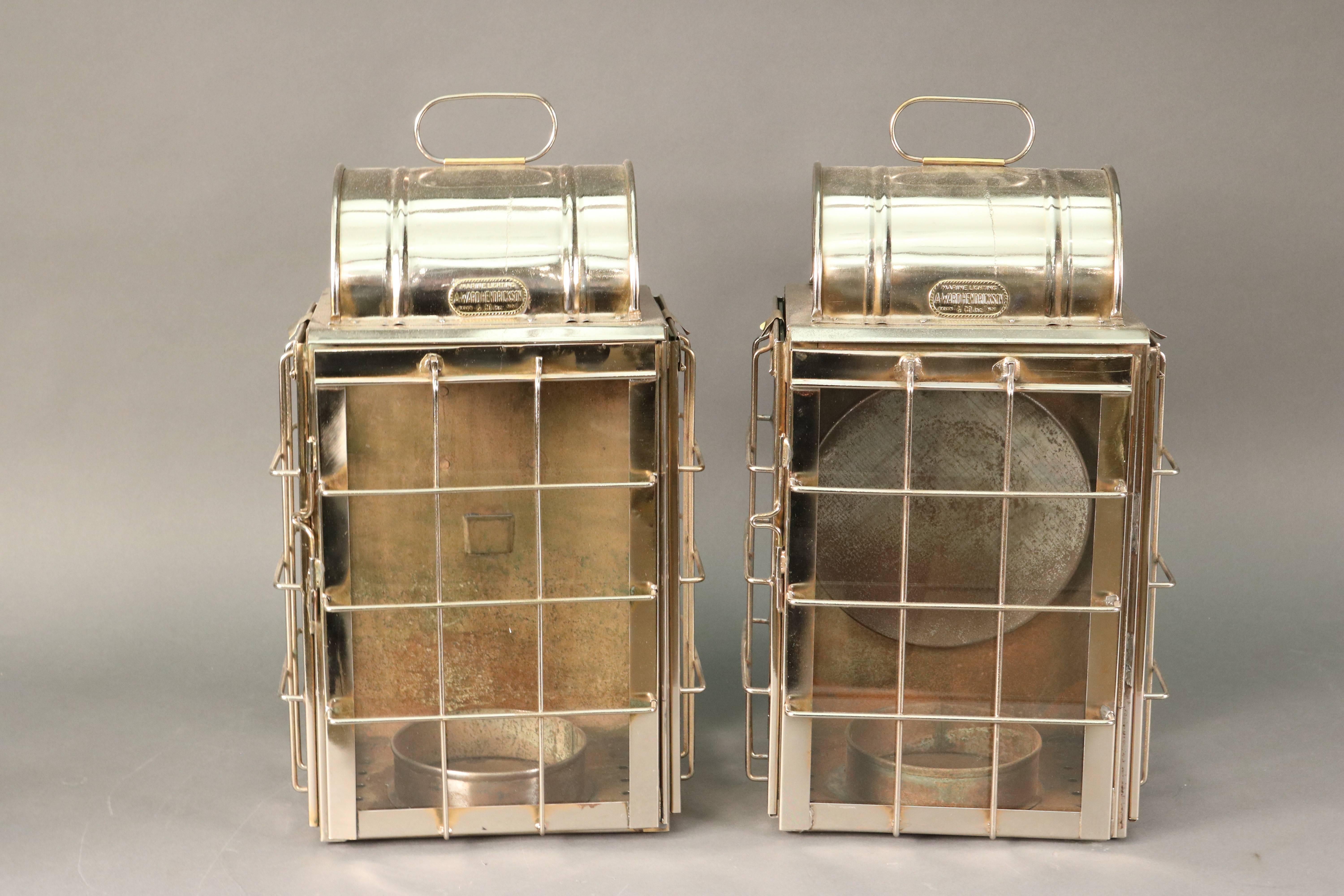 Pair of 1920s Cabin Lanterns In Good Condition For Sale In Norwell, MA