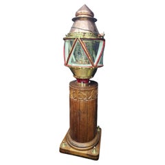 Outstanding Marine Beacon on Carved Wood Base
