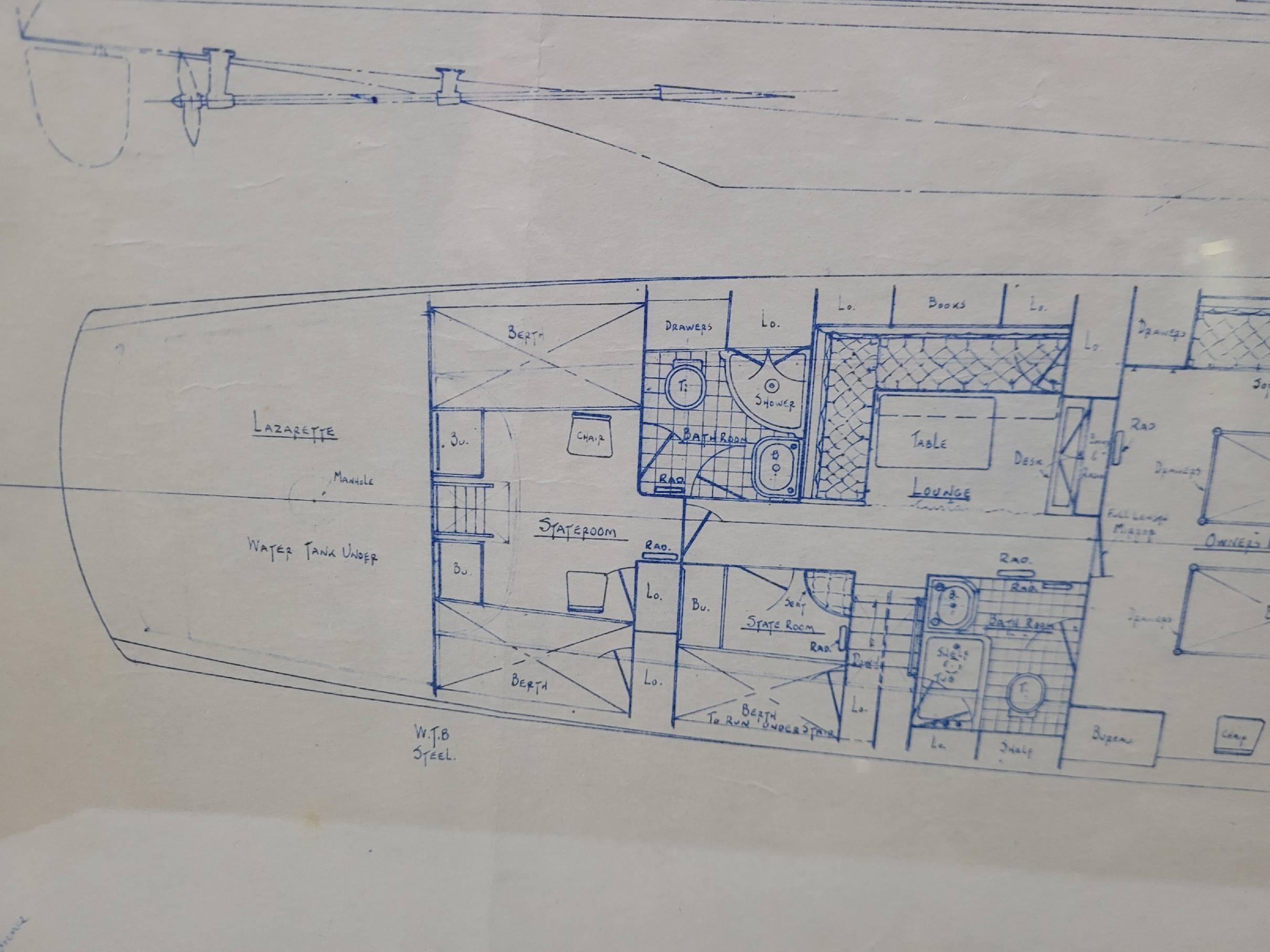 Plan original de 1925 d'un yacht de 100 pieds, réalisé par George Lawley en vente 5